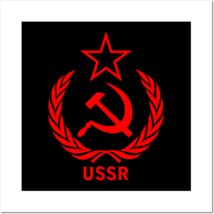 Hammer and Sickle vine leaf Posters and Art